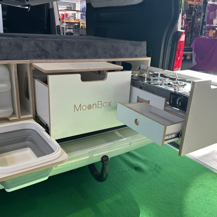 Moonbox Campingbox mit Tisch Van/Bus 124cm Modify Weiß Moonbox