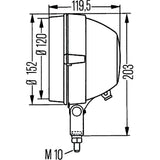 Hella - Aufbauscheinwerfer H4 mit Stdl. 1A3005760518