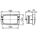 Hella - Einbauscheinwerfer H4 1AB006213001