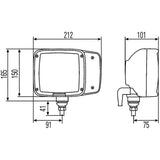 Hella - Scheinwerfer Modul 120 H7/H3 R 1SA996120041