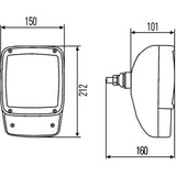 Hella - Anbauscheinwerfer Modul 120, L+R 1SA996120471