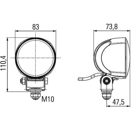 Hella - LED-Arbeitsscheinw. 12/24V - 1G0996276451 - 1 - Stück Hella
