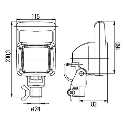Hella - Arbeitscheinwerfer H3 Ultra Beam - 1GA007506681 - 1 - Stück Hella