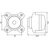 Hella - H7 Fernscheinwerfer ø 90 mm, mit Stdl. 1K0008191021