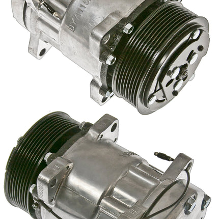 Klimakompressor SD7H15 HOR 119MM PV8 12V EAR KG HEAD R134A GAUGE LINE 3 Hischier 12V