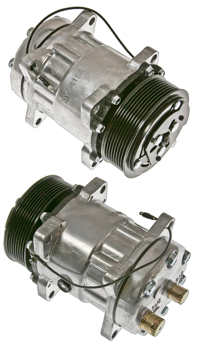 Klimakompressor SD7H15 HOR 119MM PV8 12V EAR KG HEAD R134A GAUGE LINE 3 Hischier 12V