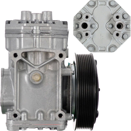 Klimakompressor 12V CCI ES 210L SLIMLINE Klimakompressor W-CLUTCH 8 GRV 155MM 12V Hischier 12V