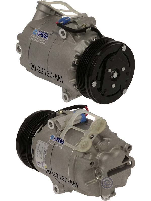 Klimakompressor CVC PV5 105MM 12V OPEL CORSA MERIVA ASTRA MONTANA FIAT Hischier 12V