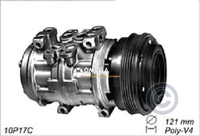 Klimakompressor 10P17C PV4 86-90 ACURA LEGEND COUPE Hischier 12V