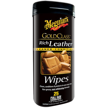 Meguiar's Gold Class Reinigungs- und Pflegetücher für Leder, 25 Tücher - Hischier Auto AG