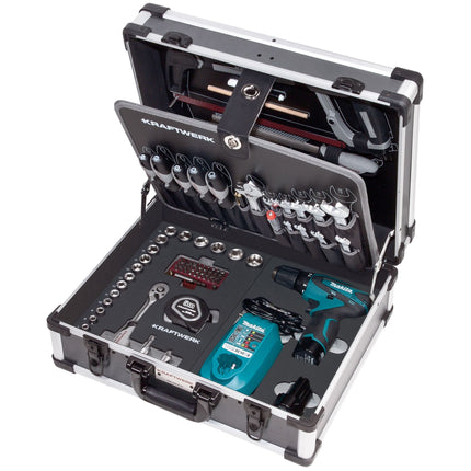 Werkzeugkoffer B147, 3/8, 100-tlg. mit Powertool Makita 202.147.350 - Hischier Auto AG