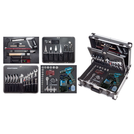 Werkzeugkoffer B147, 3/8, 100-tlg. mit Powertool Makita 202.147.350 - Hischier Auto AG