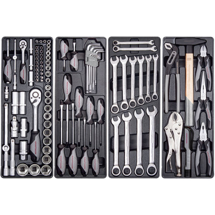 Werkzeugkiste Basic-Line, 1/4 + 1/2, 100-tlg. 206.100.000 - Hischier Auto AG