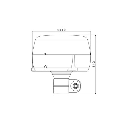 LED-Rundumleuchte Atlas gelb, 9 - 32 V, IP69K - 1 - Stück Vignal