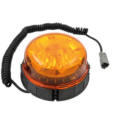 LED-Rundumleuchte Pegasus gelb 12/24 V mit Deutsch Stecker