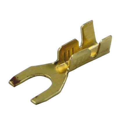 Gabel-Kabelschuhe Messing blank M4