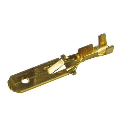 Flachsteckzunge Messing mit Rastnase 6.3mm 240615NE - Hischier Auto AG