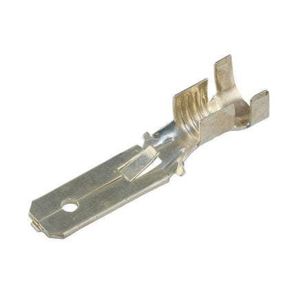 Flachsteckzunge versilbert mit Rastnase 6.3mm