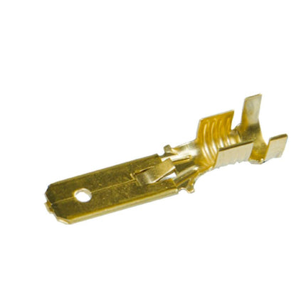 Flachsteckzunge Messing mit Rastnase 6.3mm