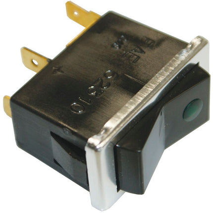 Einschalter beleuchtet grün BA 9s 12V 2W