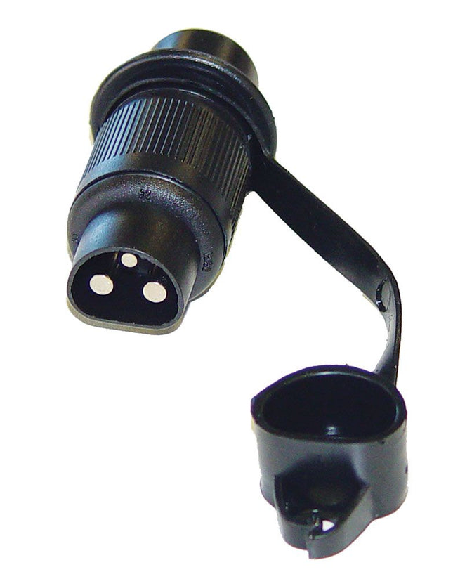 Stecker, 3-pol., Typ Cobo, mit Kappe