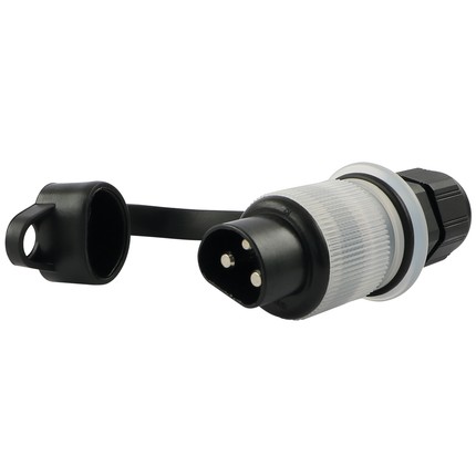 Stecker 3-pol. Typ Cobo m. LED+Sicherung 10A