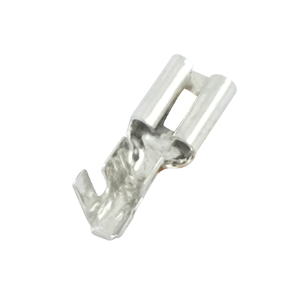 Flachsteckhülsen blank mit Nase 4.8mm