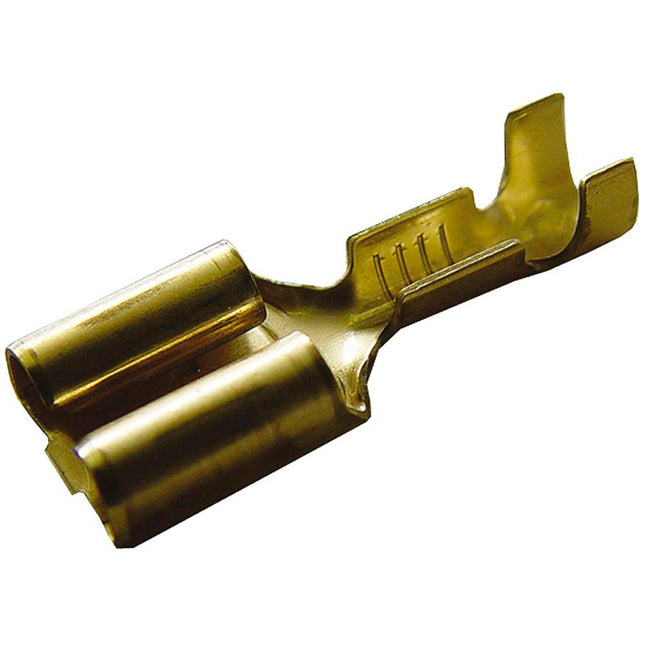 Flachsteckhülsen Messing blank 6.3mm 250615 - Hischier Auto AG