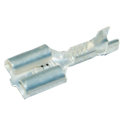 Flachsteckhülsen versilbert mit Rastnase 6.3 mm