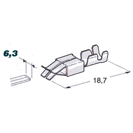 Flachsteckhülse AMP Standard Timer (ST) 250615UNA - Hischier Auto AG