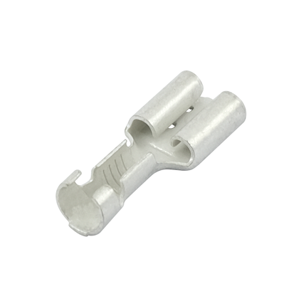 Flachsteckhülsen verzinnt mit Rastnase 6.3 mm