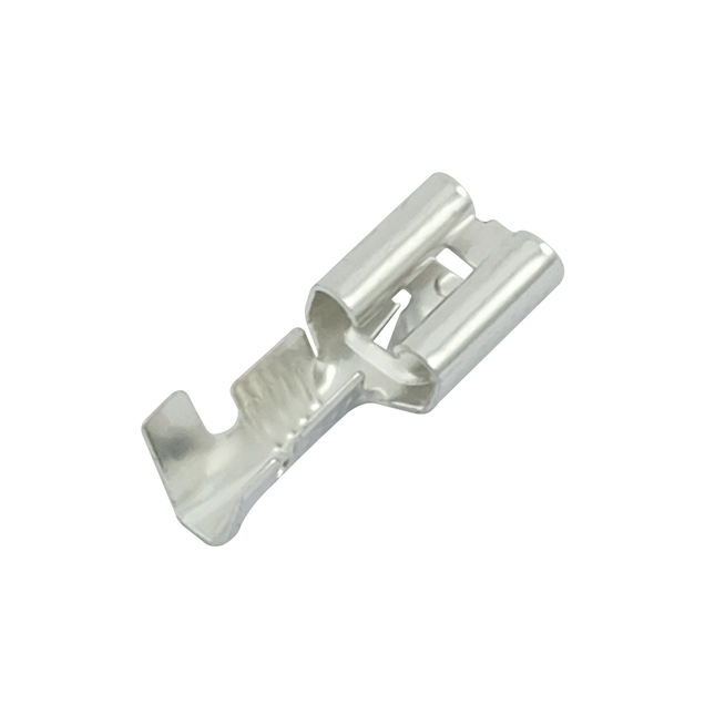 Flachsteckhülsen verzinnt mit Rastnase 6.3 mm