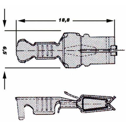 DFK 2 Flachsteckhülsen für Stecksicherungen 250625UN - Hischier Auto AG