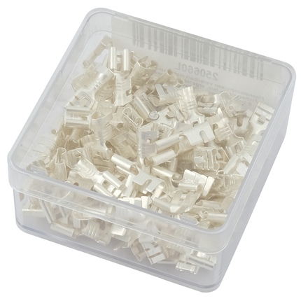 Flachsteckhülsen versilbert mit Rastnase 6.3 mm 250660L - Hischier Auto AG