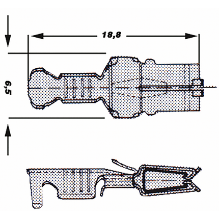 DFK 1 Flachsteckhülsen für Stecksicherungen 250660UN - Hischier Auto AG