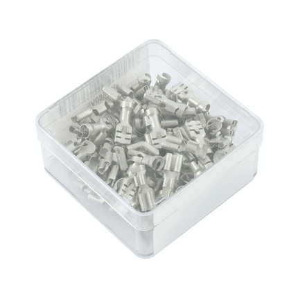 Flachsteckhülsen verzinnt mit Rastnase 6.3mm 250660VE - Hischier Auto AG