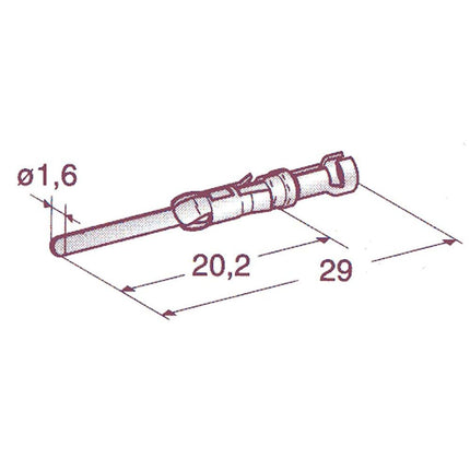AMP - Stiftkontak mit N. 1.5 mm2 BMW/Ford