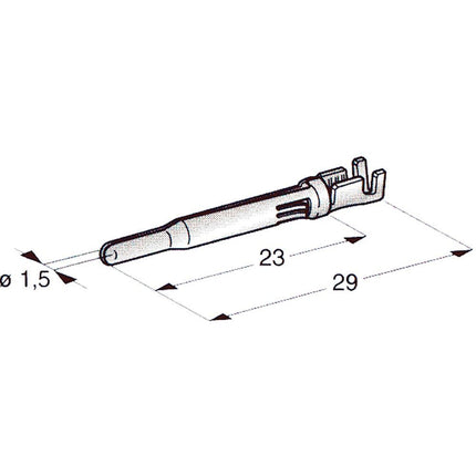 Rundstecker AMP m.Nase f. Opel/VW