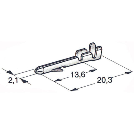 Rundstecker AMP m.Nase f. BMW/VW