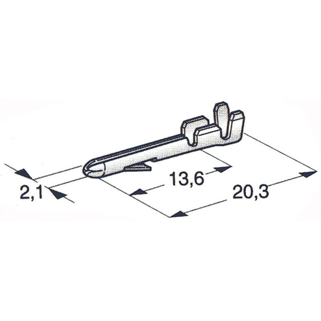 Rundstecker AMP m.Nase f. BMW/VW