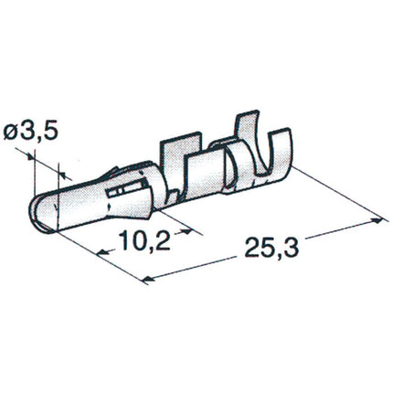 Rundstecker m.Nase f. BMW/VW -2.5mm2