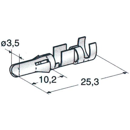 Rundstecker m.Nase f. BMW/VW -6mm2