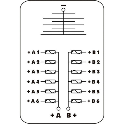 Sicherungsdose 12-pol und Masseverteiler