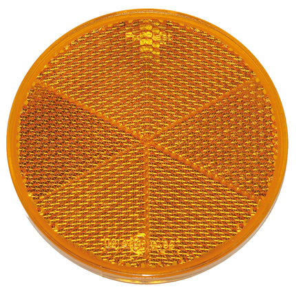 Rückstrahler gelb ø 80mm ohne Loch