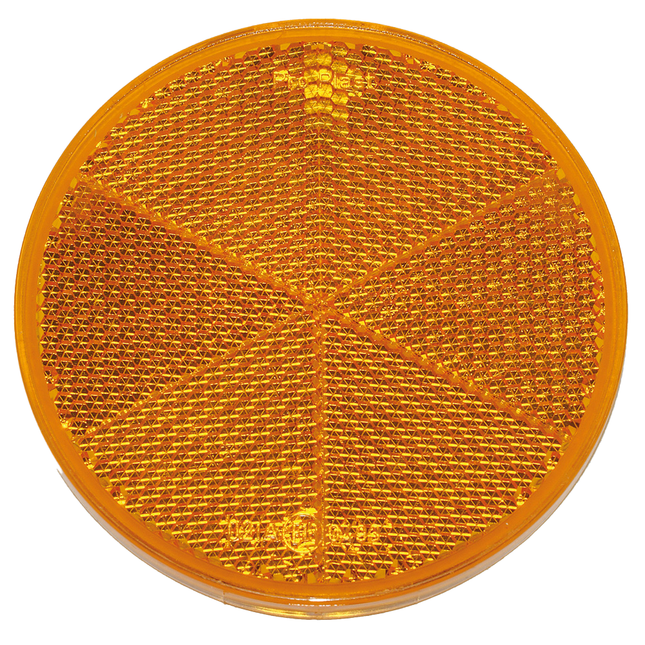 Rückstrahler gelb ø 80mm ohne Loch 26111101