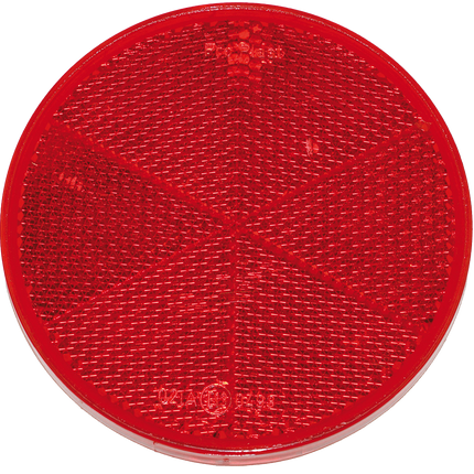 Rückstrahler rot ø 80mm ohne Loch