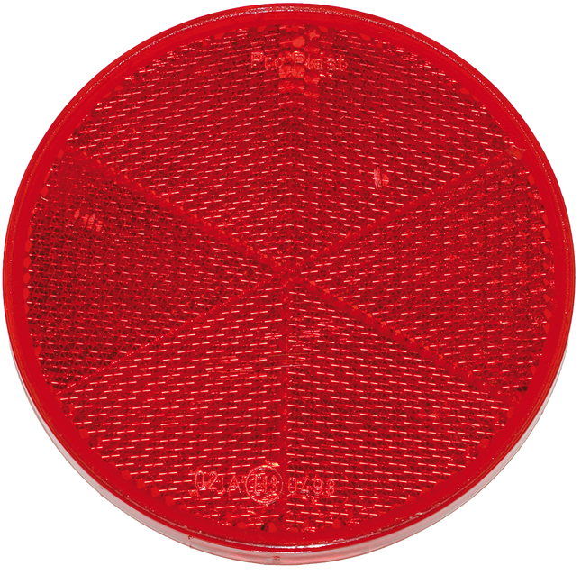 Rückstrahler rot ø 80mm ohne Loch