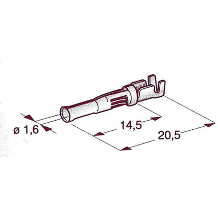 Rundsteckhülsen AMP m.Nase f. Opel/VW