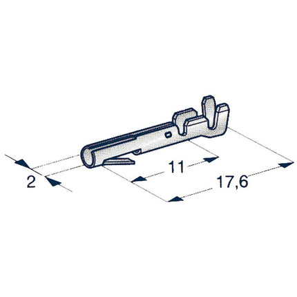 Rundsteckhülse AMP m.Nase f. BMW/VW