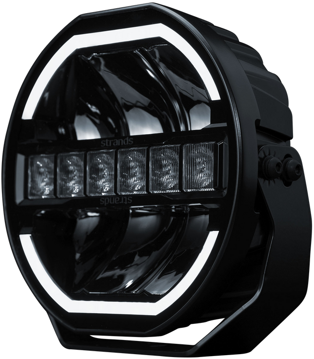 STRANDS SIBERIA SKYLORD LED-Fernscheinwerfer, 9″, mit gelbem/weissem Positionslicht und Offroad-Modus - 270948 - 1 - Stück STRANDS